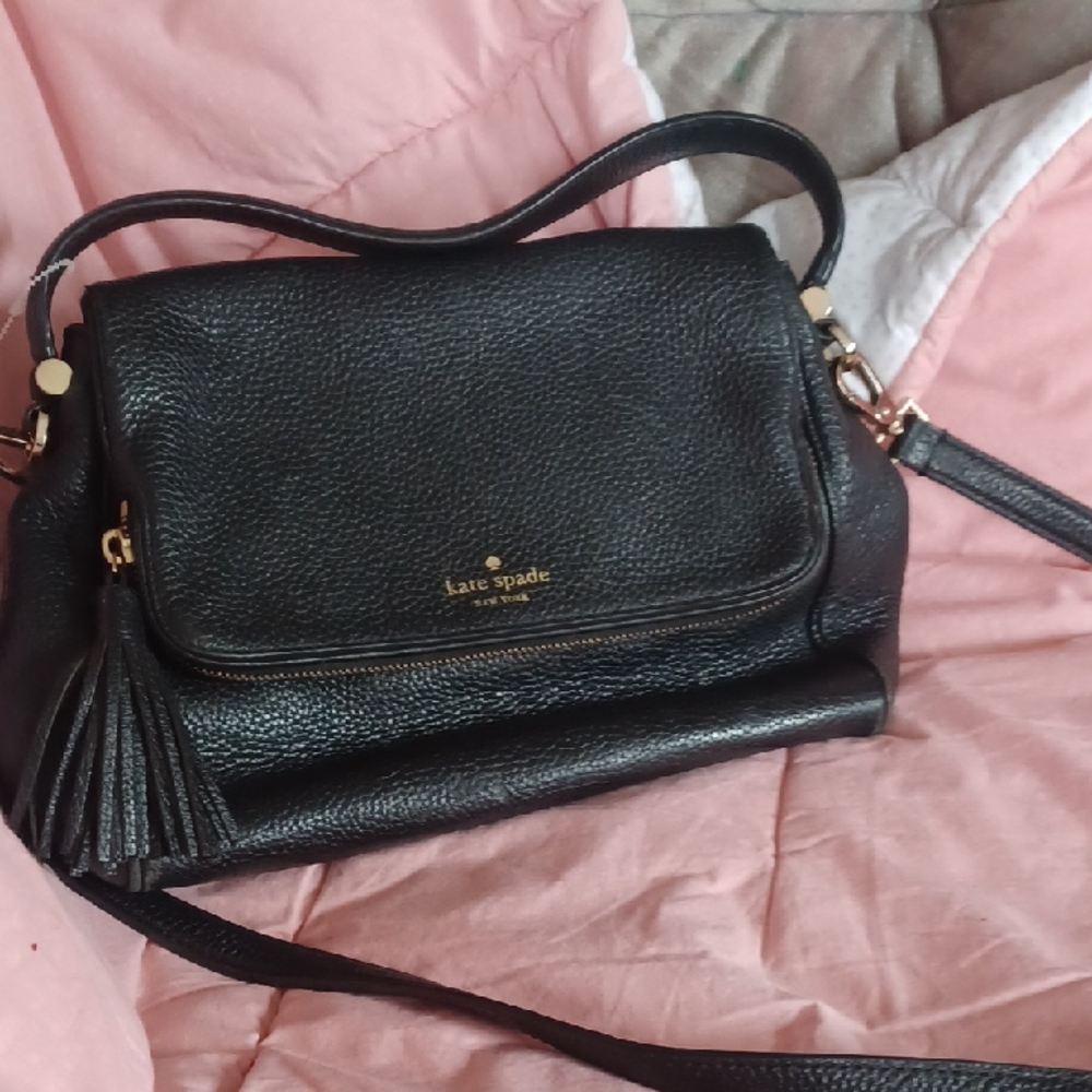 Kate Spade Black Leather Shoulder Bag